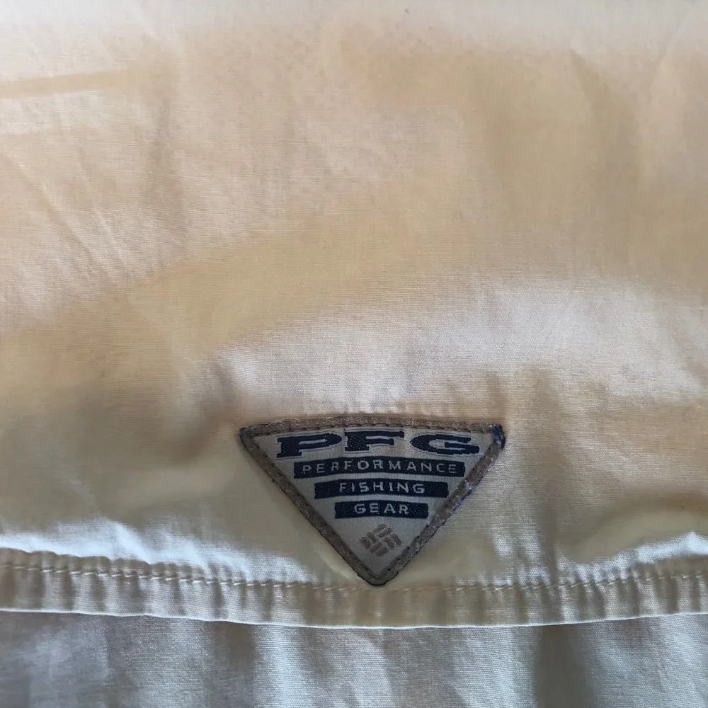 Columbia Shirt Mens Size 2XL PFG Performance Fishing Gear, Soft Yellow, Vented - Picture 8 of 10